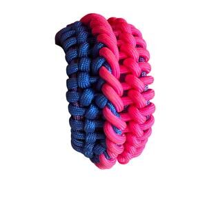 Paracord Bracelet Pink Blue Tactical